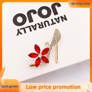 ✨QK shop✨ Fashion Crystal Flower High Heels Shoes Brooches Women Coat Clothing Badges Jewelry Accessries