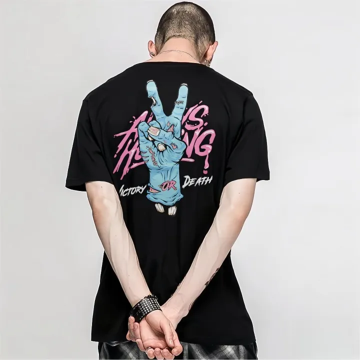 New⚡️พร้อมส่ง!! เสื้อยืด แฟชั่น สไตล์เกาหลี วินเทจ ทันสมัย oversize ผ้า ...