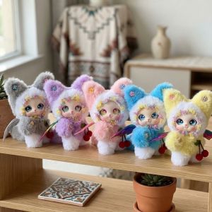 DUENDE with Wings Rabbit Plush Doll Pendant Soft Plush Anime Keychain Vinyl Bunny Keychain Exquisite with Flower Plush Bunny Ornaments Backpack Pendant