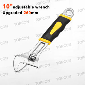 Industrial Adjustable Wrench Set CR-V with Rubberized Anti-Slip Grips 10-inch 8-inch 6-inch