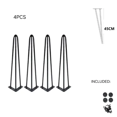 KAKI MEJA metal iron hairpin table legs Desk legs table stand furniture legs coffee table leg modern design