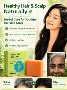 Herbal Black Hair Shampoo Bar Natural Hair Darkening Gray Hair Coverage Strengthening Shampoo Bar Nourishing Herbal Hair Cleanser Shampoo Soap Bar