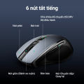 【2.4G】 UGREEN MU006 Chuột không dây Chuột công thái học 5 cấp độ 4000 DPI 6 nút, Chuột im lặng không dây 2,4G USB với bộ thu Nano, Chuột không dây cho máy tính xách tay, máy tính, PC, MacBook, Chromebook. 
