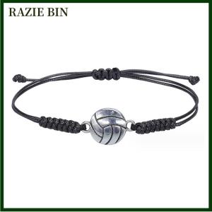 RAZIE BIN กำไลข้อมือวอลเลย์บอลแบบปรับได้เครื่องประดับสร้อยข้อมือวอลเลย์บอลเชือก