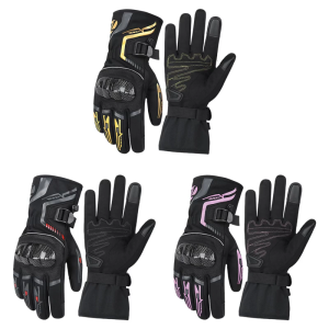 Winter Motorcycle Gloves Waterproof Thermal Protection Carbon Fiber Shell Enhanced Grip Durability for Long Ridng Use