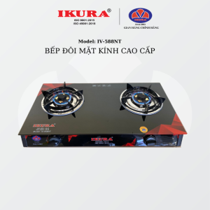 Bếp gas chén đồng đôi mặt kính IKURA model: IV-588NT