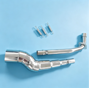 honda wave 110 stainless elbow on Akrapovic round with Db reducer