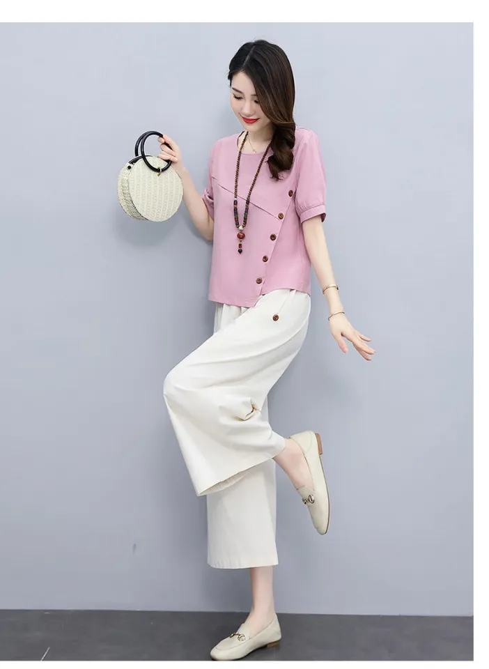 Women Fashion Casual Set Wear Loose Suit Korean Version of The