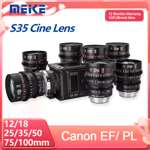 Meike Prime 12mm T2.5 18mm 25mm 35mm 50mm 75mm 100mm T2.1 Cine Lens for Super 35 Frame Cinema Camera for Canon EF PL System 100% Brand MEKE New