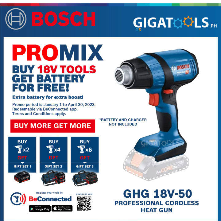 Bosch GHG 18V 50 Professional Cordless Heat Gun 18V Battery and