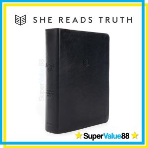 CSB She Reads Truth Bible (Deluxe Faux Leather) - Classic Black Leathertouch® with Beautiful Full-Color Pages Journaling Space and Devotionals for Women Mothers Wives Singles