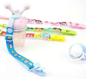 Baby Pacifier Clip Pacifier Chain Dummy Clip for kid Cartoon Print