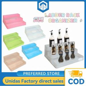 UNIDAS 3 Layer Ladder Display Storage Rack Decoration Display jewelry plastic storage rack Indoor and Outdoor Solid Plastic Rack plastic Multi-layer