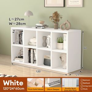 FinesseE Storage Rack With Back Display Cabinet Book Shelf Organizer Toy Organizer for Bedroom Simple Shelf