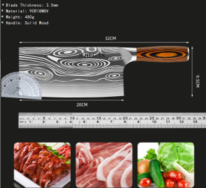 Handmade Chopper Chef Stainless Steel Knife Professional Kitchen Knives Slicing Knives Super Sharp Blade  Slicer  Meat