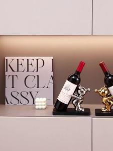LZD Light Luxury Dining Side Wine Cabinet Decoration Modern Living Room Violent Bear Wine Rack Household TV Cabinet Decoration Creative