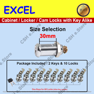 10 Cam Lock with Keyed Alike for Office Cabinet Lock Drawer Lock Mail Box Lock Locker Alike Keys System ONE KEY FOR 10 LOCKS