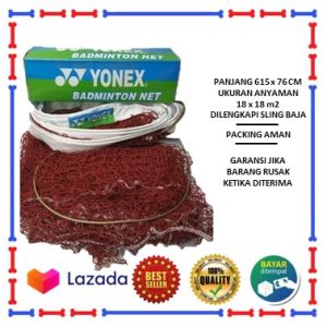 BEST SELLER !! Net Badminton Yonex Bagus - Net Yonex jaring badminton - Net Murah - Net Lapangan - Net Yonex Import - Jaring Bulu Tangkis Yonex impor -