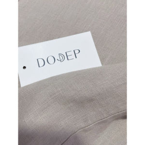 DODEP Áo Sơmi nam 100% linen premium tay dài màu be