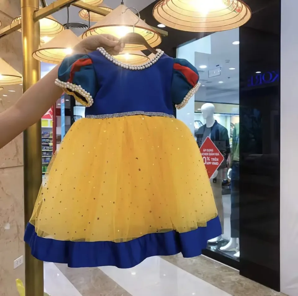 Hoá trang đầm váy trẻ em Công Chúa Bạch Tuyết Maki HT329 - Quần Áo Hoá Trang