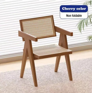 Rattan Dining Chairs Comfy Armchairs Outdoor Rattan Chairs with Armrest for Bedroom Living Room ship in 12hour
