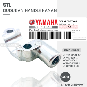 5TL DUDUKAN SPION/HANDLE KANAN SILVER YAMAHA MIO SPORTYSMILE SOUL FINO KARBU JUPITER MX/ HENDEL