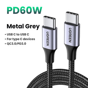 UGREEN USB Type C to USB C PD 60W/100W Charge Data Transfer Cable for Apple MacBook Pro/MacBook Air M3 M2 M1 iPad Air M2 13" 2024 iPhone 17 16 Pro Max iPhone 17 Air SAMSUNG S26 S25 Ultra Z Fold5 M14 Z Flip5 Ipad Pro Switch 2