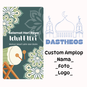 50PCS Amplop Lebaran Custom Foto & Nama  – Kertas Foto Glossy HD 9x7cm