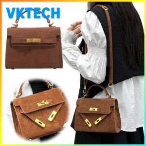 Elegant Women Cross Body Bag in Faux Suede with Adjustable Strap for Casual and Office Use