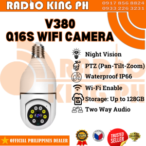 V380 Pro Smart CCTV Bulb Camera 1080P HD: Night Vision WiFi IP 360° Panoramic Rotation Mobile Connect Smart Security