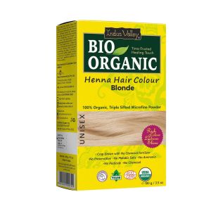 Indus Valley  Organic Natural Henna Hair Color For Women Blonde 100gm    100% Gray Hair Coverage And Long Lasting Hair Dye    Vegan and Cruelty-Free I Herbal Hair Color for All Hair Types