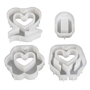 Silicone Resin Molds Charm Heart Small Vases Moulds Home Decors Craft Mold Making Small Vase Perfect for Plant Lovers