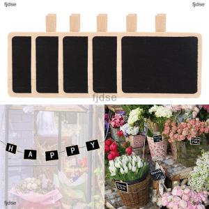[COD] fjdse 10ชิ้นกระดานดำไม้ขนาดเล็กบันทึกข้อความกระดานตกแต่งบ้านร้านค้า
