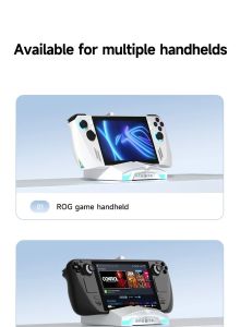 Hagibis ROG Ally/Steam boong/Switch/OLED Dock 6 trong 1 Trạm Sạc phổ thông với 4K60hz HDMI USB3.1 10gbps truyền tốc độ cao 2.5g RJ45 100W PD đèn RGB USB C HUB 2171 1-58