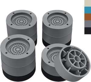 Furniture Risers 2 inch，Round Bed Risers Heavy Duty，Elevation in Heights 1 or 2 Inch for Chair Table and Desk Legs Lifting，Adjustable Bed Lifts Risers(Pack of 4 RiserBlack)