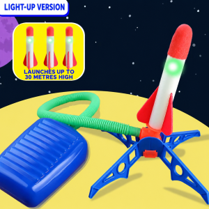Mainan Roket Terbang Kanak Kanak Pemijak Kaki Pelancar Roket LED Berlampu Outdoor Flying Rocket Toy Kids Sky Rocket Foot Launch Lighting Outdoor Ejection Flash Sky Cannon Toys 宝宝冲天火箭脚踩发射闪光冲天炮户外玩具飞天小火箭发射筒闪光冲天炮发射器 E105