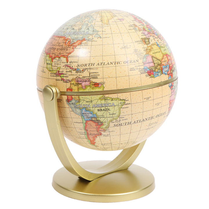 360 Degree Rotating World Globe Desktop Decor Geography Education ...