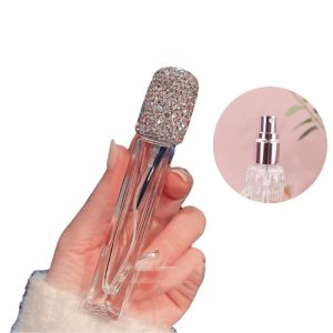 MAOMEI Trống rỗng Lọ nước hoa đính đá 10ML Sáng tạo Bình khuếch tán tinh dầu đính đá Tinh tế Trang trí Bình xịt Dụng Cụ Phân Phối Nước Hoa