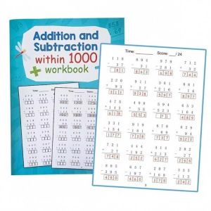 32 Pages Addition And Subtraction Workbook Within 1000 Math Arithmetic Exercise Workbook For Kids