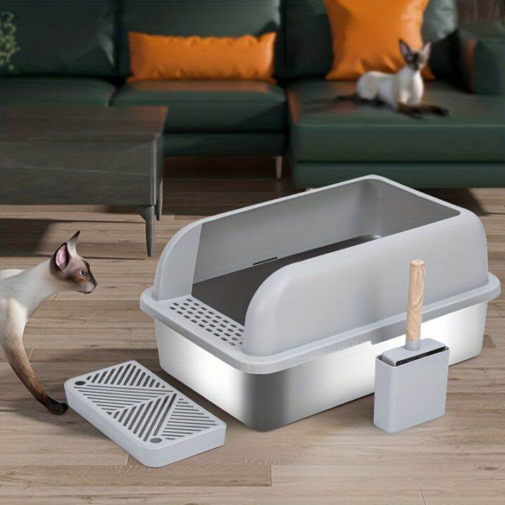 Metal cat clearance litter pan