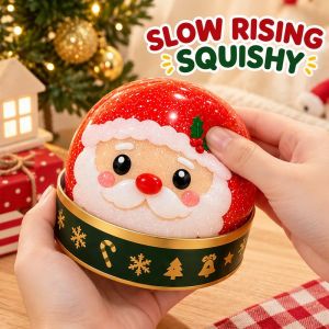 Christmas Dumpling Squishy Toy Slow Rising Soft Squeeze Stress Relief Limited Steamer Box Gift