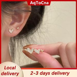[COD] AqToCna Ship within 24 hours 6Pcs set Delicate Simple Heart Stud Earring For Women Girls Fashion Trendy Exquisite Tiny Earrings Wedding Party Jewelry Gifts