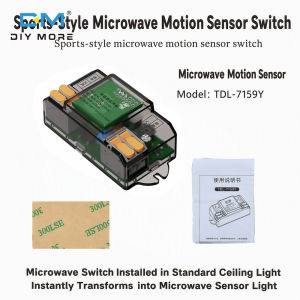 Diymore AC 100-240V ordinary ceiling light modified with intelligent microwave radar sensor induction switch