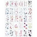 Tatto Temporer Ankle Flora Cherry Lavender / Temporary Tattoo Stiker Bunga lavender Tahan air. 