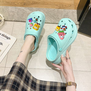 QZshop ส่งไวมาก⭐️รองเท้าแตะหัวโตแฟชั่นผู้หญิง ฟรีตัวติด รองเท้าแตะหัวโตเสริมส้น สไตล์เกาหลี น่ารักด้วยรองเท้า5สีสุดหวาน รองเท้าตัวดังที่สาวๆหลายคนตามหา 🍒