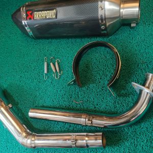Akrapovic 370mm fullsystem w/Sillencer --AEROX V2 stainless elbow