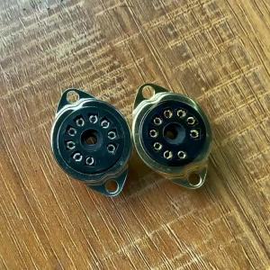 12AX7 12AU7 6199 6922 EL84 ECC81 ECC82 ECC83 ซ็อกเก็ตวาล์วหลอด 9 พิน ซ็อกเก็ตหลอดเบกาไลต์ แอมพลิฟายเออร์หลอดสุญญากาศ HIFI เสียง DIY