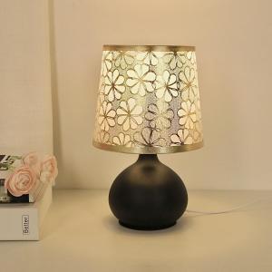 1PC Spherical Base Fabric Lampshade Bedside Table Lamp USB Plug-In Home Decor Lighting Housewarming Gift