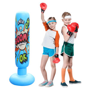 【New Arrival】 Kids Inflatable Punching Bag Durable Lightweight Bounce-Back Boxing Toy for Stress Relief and Exercise