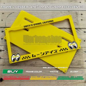FRAME LICENSE PLAT CUSTOM MOON RA CING YELLOW 3
